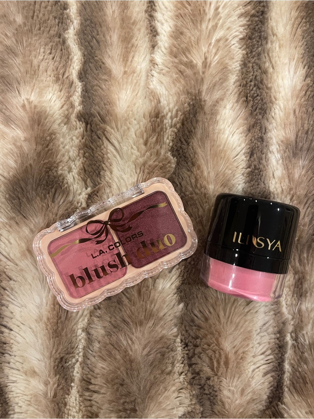 L.A. Colors Vintage Rose Blush Duo and Peach Pollen Blush Powder Set Bundle Lot